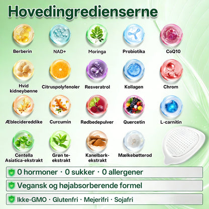Officiel Butik |💝 Evolvion® Moringa · Berberin × NAD⁺ 10-i-1 Avanceret Nano Microneedle-plaster(Kun én gang dagligt – synlige forandringer på 7 dage)✅ Til fedme, løs hud, diabetes, søvnapnø, ledproblemer og meget mere